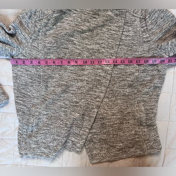 Vince Marled Grey Open Front Cardigan Lagenlook Bohemian - Medium - Picture 6 of 10